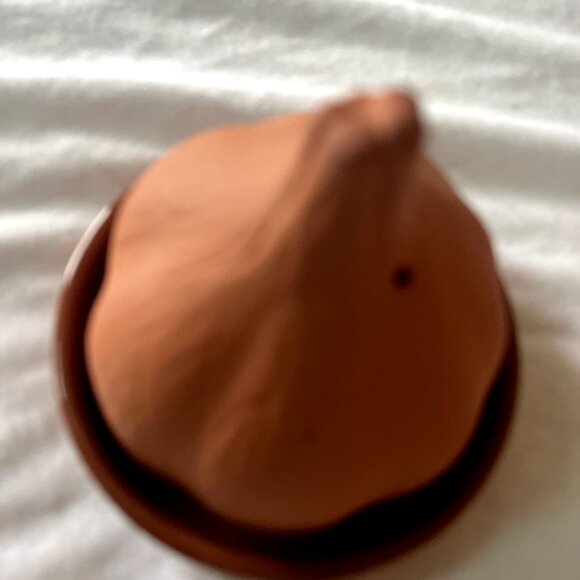 Vintage 1990's Terra Cotta 4" Garlic Roaster Cover by Rowoco - Picture 4 of 7